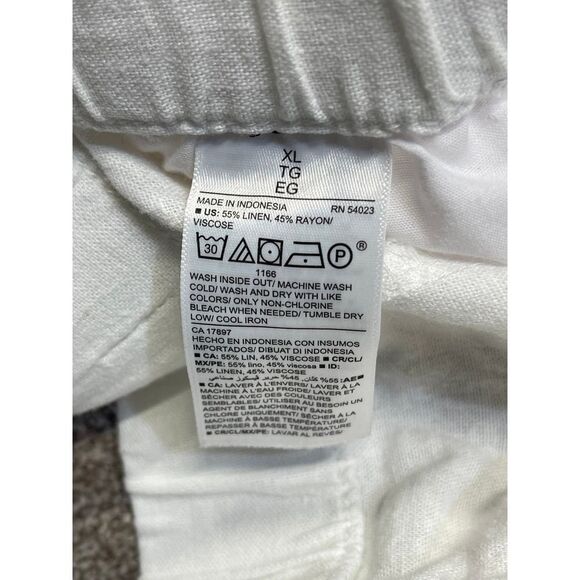 Old navy womens wide leg pull on pants sz X-Large high rise white line blend nwt - Picture 12 of 12